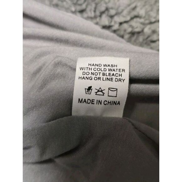 Womens‎ Hooded Vest Peach Love Califoŕnia Size Medium Shepra Polyester Grey EUC - Picture 4 of 10